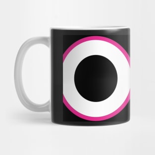 Abstract Pink And White Circles And Lines Mug